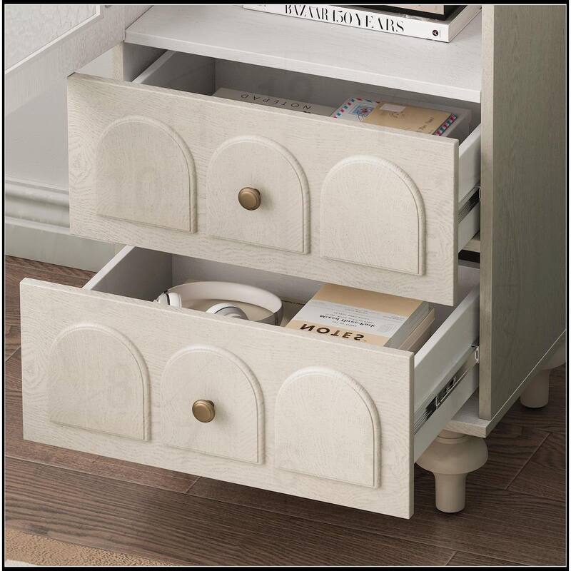 62.99" Tall Storage Display Cabinet with Tempered Glass Door
