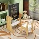 preview thumbnail 7 of 13, Kids Table Set with One Chair, Multifunctional Wooden Children Study Table-Convertible Tabletop for Study, Drawing & Play