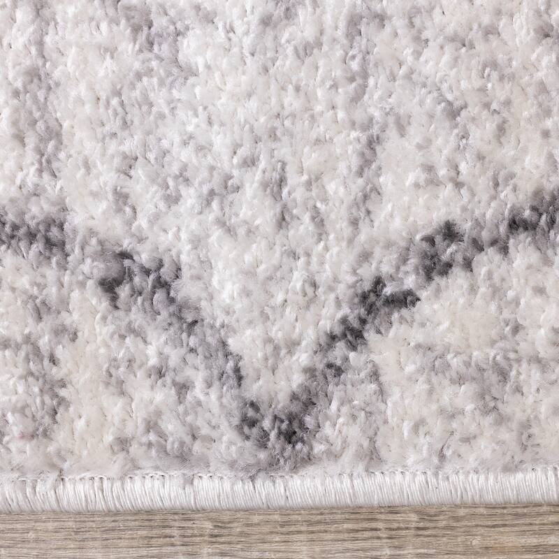 Flynn Collection - Grey/White Ogee Rug