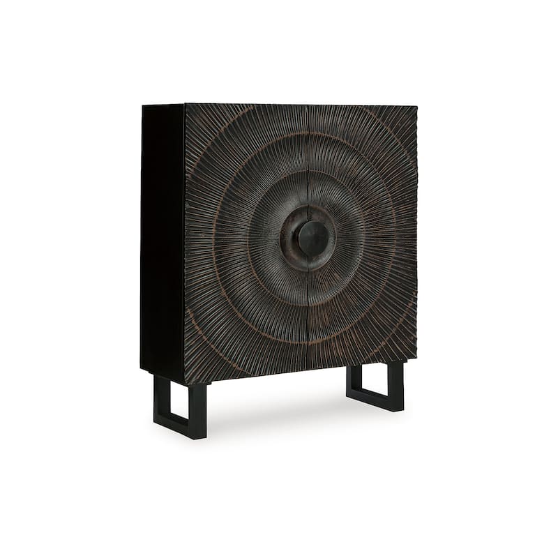Signature Design by Ashley Fosterman Distressed Black Accent Cabinet