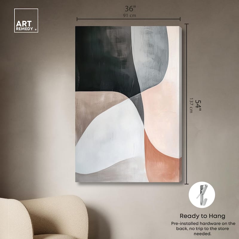 Curved Contour Canvas by Art Remedy, Gallery Wrapped