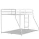 preview thumbnail 8 of 9, Classic Square Metal Bunk Bed Frame,Twin over Full Metal Bunk White for Kids and Adult