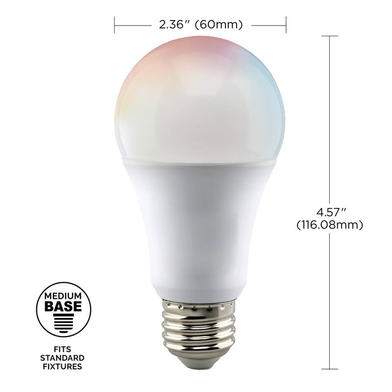 9.5 Watt A19 LED RGB & Tunable White Starfish IOT 120 Volt 800 Lumens