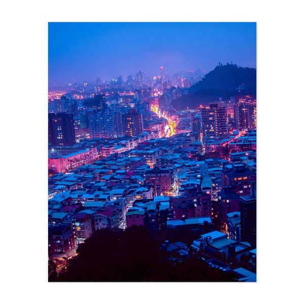 cyberpunk cityscape poster