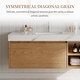 preview thumbnail 31 of 73, 48" Modern Floating Single Bathroom Vanities with Sink, Brown or Natural wood, 2 Drawers