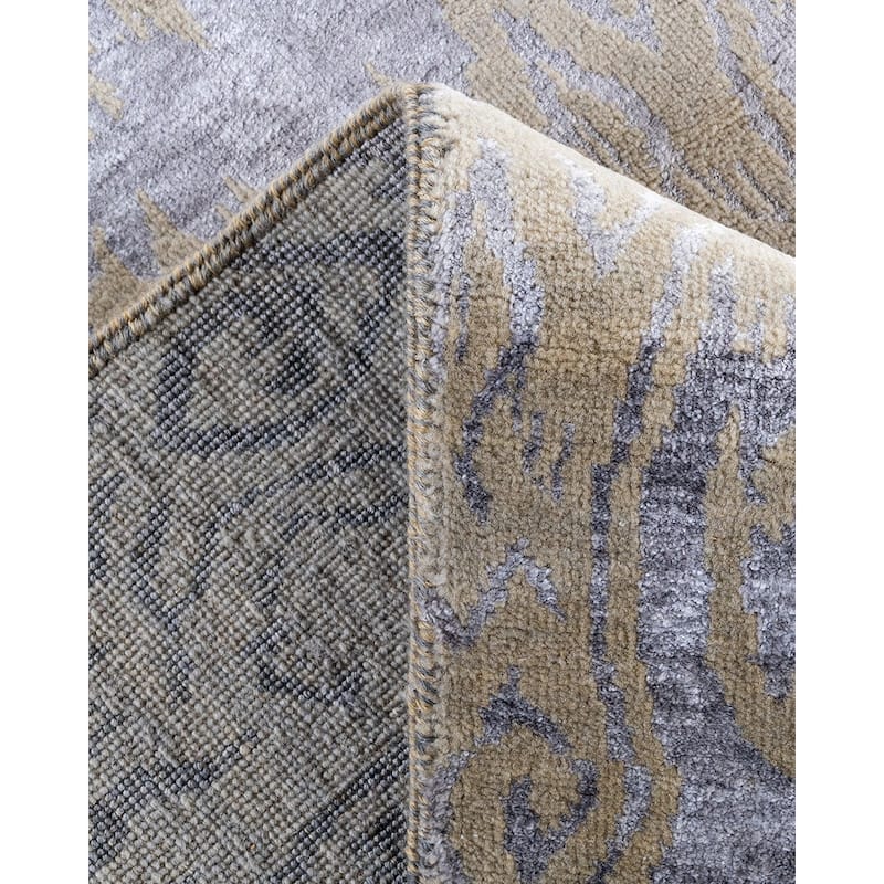 Ikat One-of-a-Kind Hand-Knotted Area Rug, Beige - 7' 10" x 9' 10"