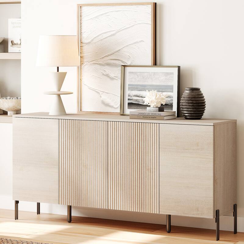 WAMPAT 61" Sideboard Buffet Cabinets with Storage