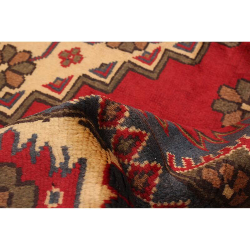 ECARPETGALLERY Hand-knotted Kargahi Red Wool Rug - 5'0 x 6'6