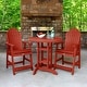 preview thumbnail 27 of 45, HIGHWOOD Hamilton 3-piece Counter-Height Outdoor Dining Set
