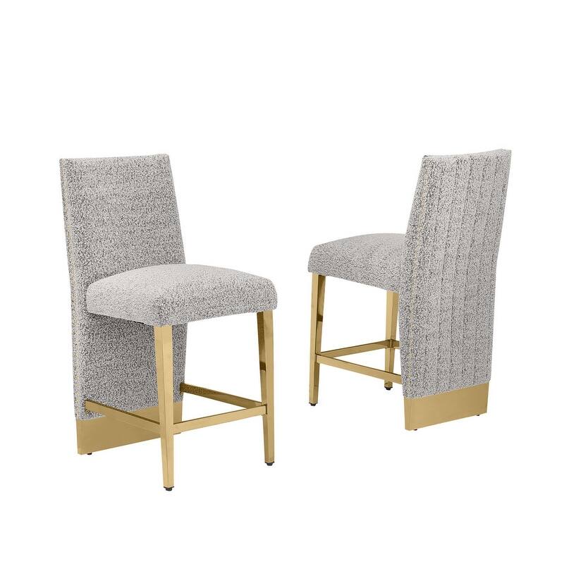 Best Quality Furniture Pleated Chrome Nailhead Trim Chair - N/A