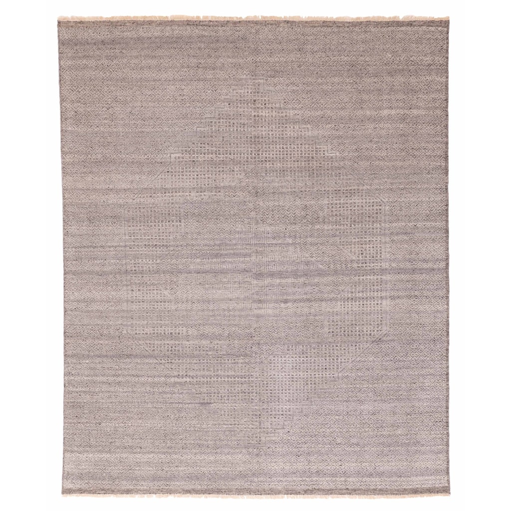 ECARPETGALLERY Hand-knotted Tangier Grey Wool Rug - 8'3 x 10'1