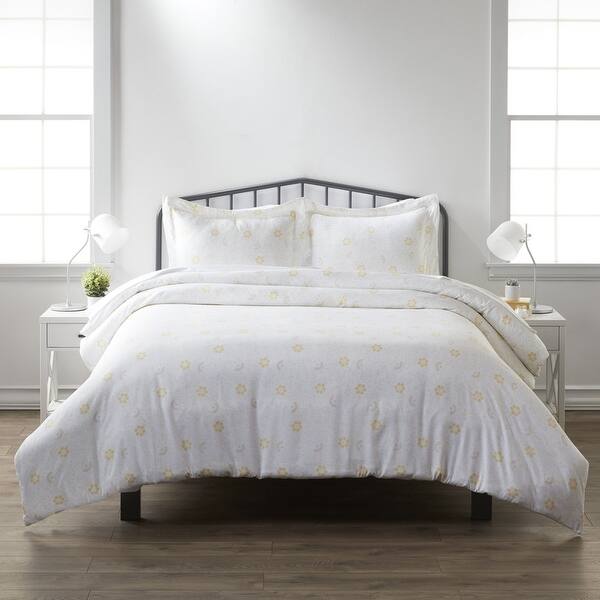 slide 1 of 5, Merit Linens Oversized 3 Piece Spring Vines Print Duvet Cover Set
