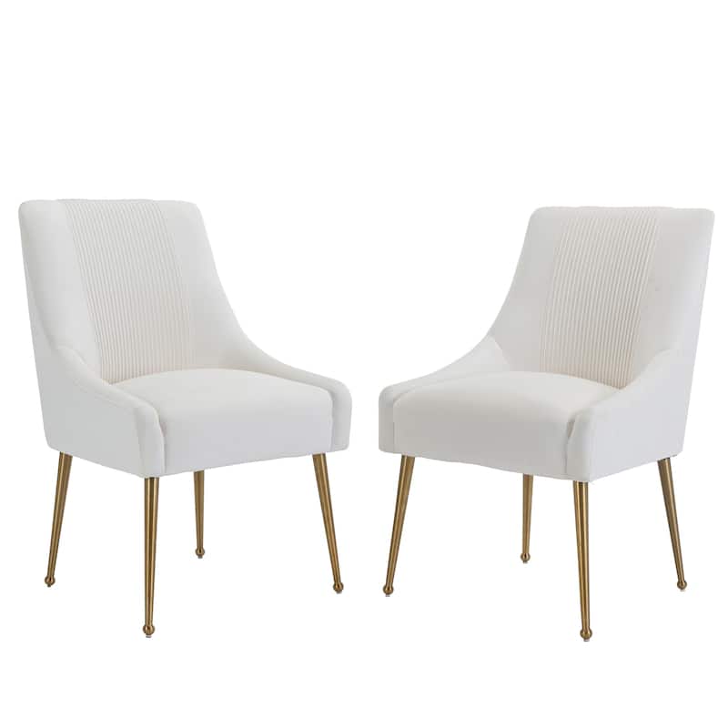 Clihome Velvet Upholstered Dining Chairs (Set of 2)