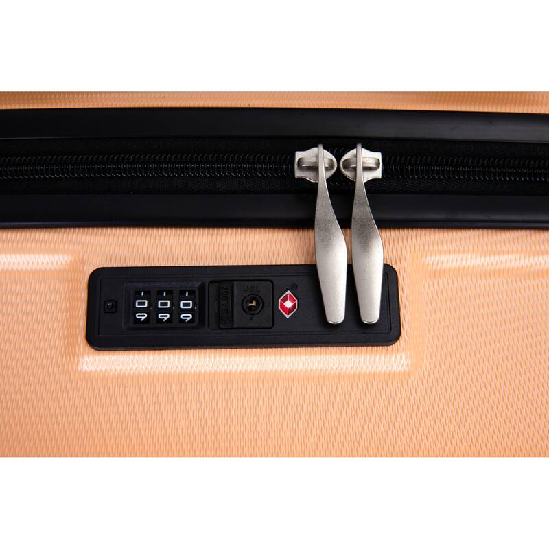 3 Piece PC Expandable Luggage Sets, Modern Lightweight Durable Suitcase with TSA Lock, Two Hooks and Spinner Wheels