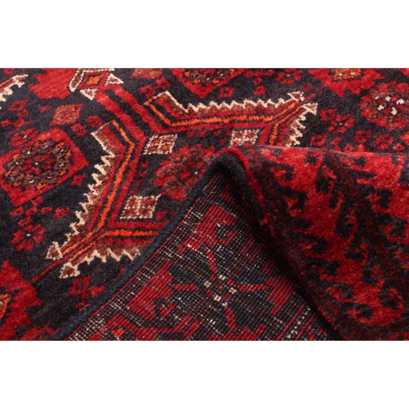 ECARPETGALLERY Hand-knotted Baluch Black Wool Rug - 2'10 x 5'10