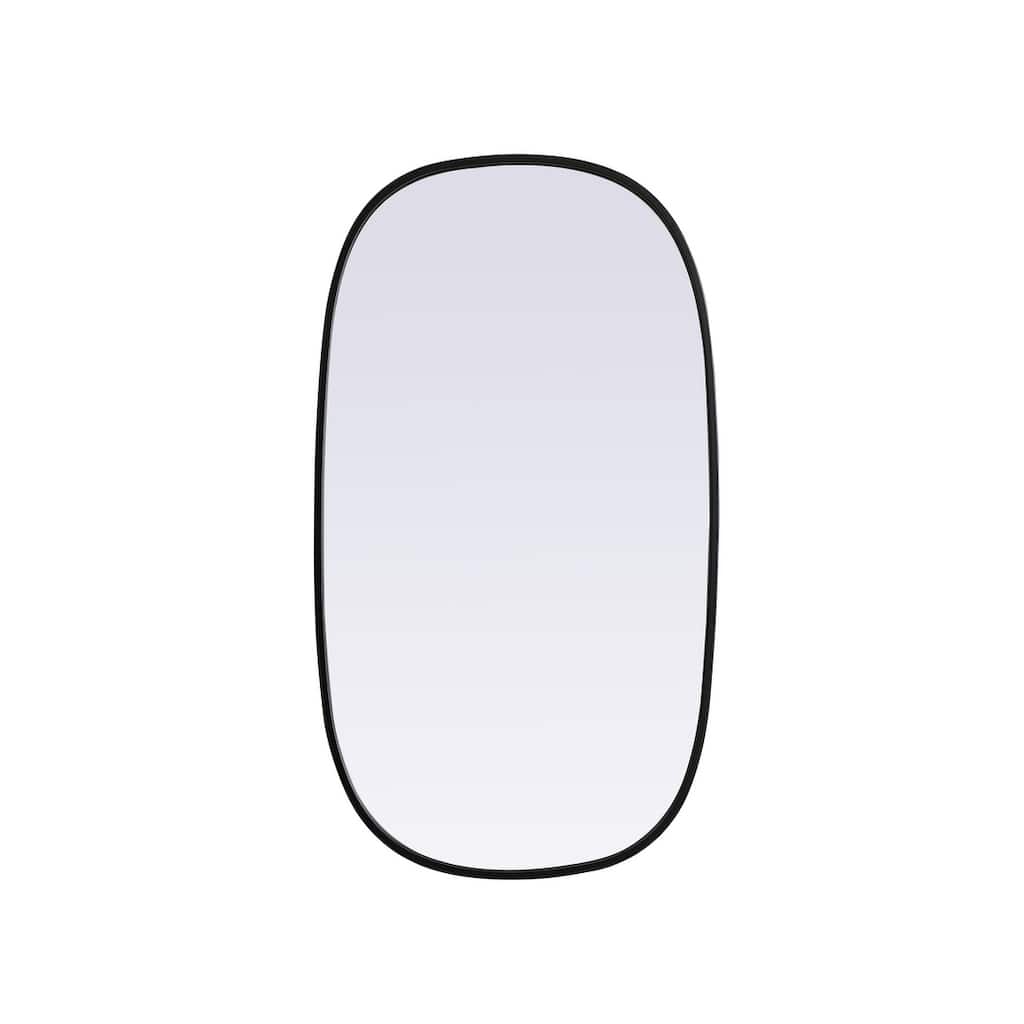 Indigo Home Metal Frame Oval Mirror 20x36 Inch