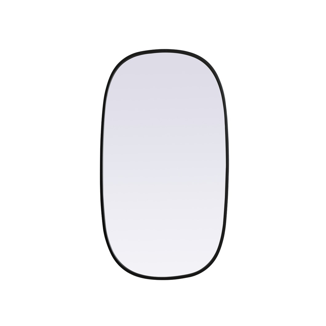 Indigo Home Metal Frame Oval Mirror 20x36 Inch