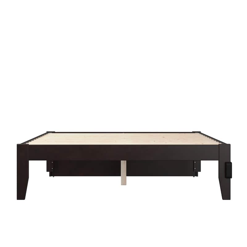 Full Size Bed with Storage Drawer - Classic Comfort Espresso Finish