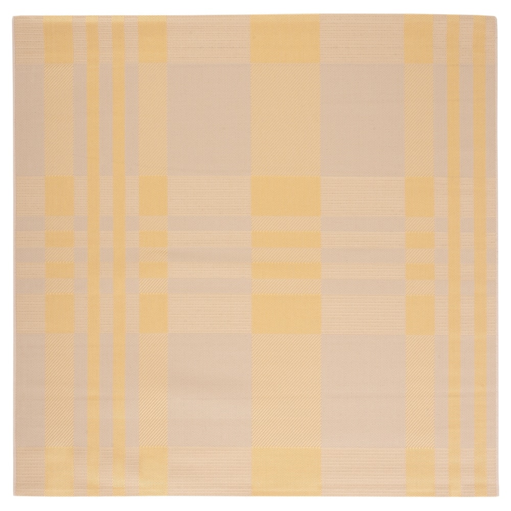 SAFAVIEH Courtyard Oriole Plaid Indoor/ Outdoor Waterproof Patio Backyard.