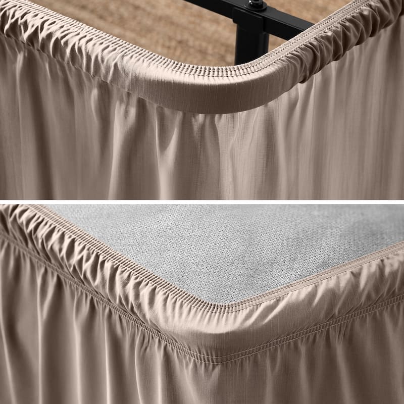 Bare Home Adjustable Wrap Around Bed Skirt