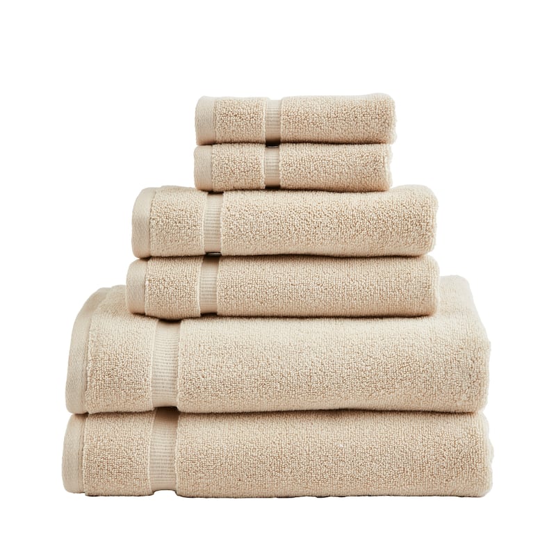 Splendid Supersoft 6-Piece Towel Set - Parchment