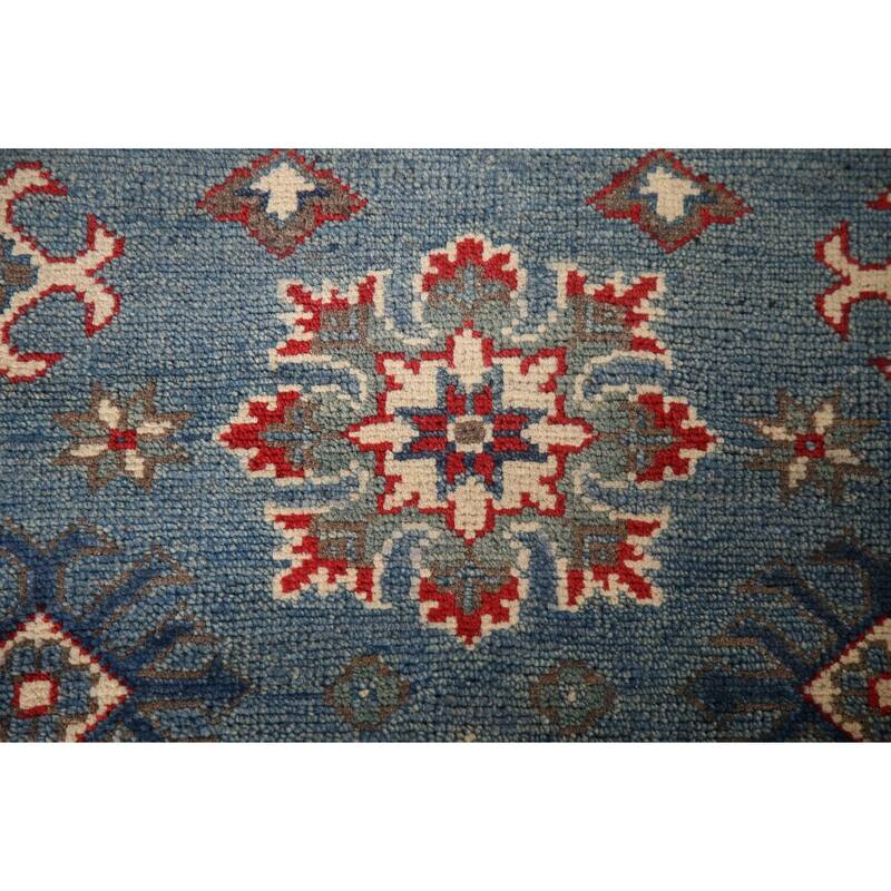 Blue Kazak Oriental Accent Rug Handmade Wool Carpet - 2'8" x 3'10"
