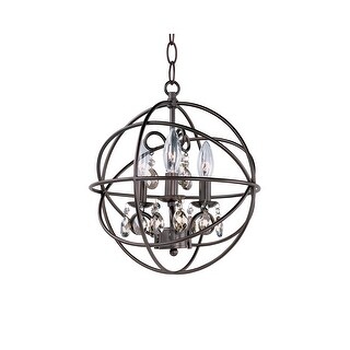 Maxim 3-light Bronze Orbit Single Tier Chandelier