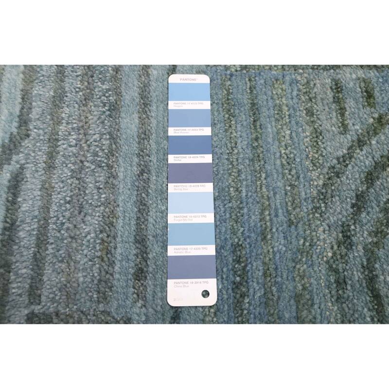 ECARPETGALLERY Hand-knotted Peshawar Ziegler Light Blue Wool Rug - 4'10 x 6'8