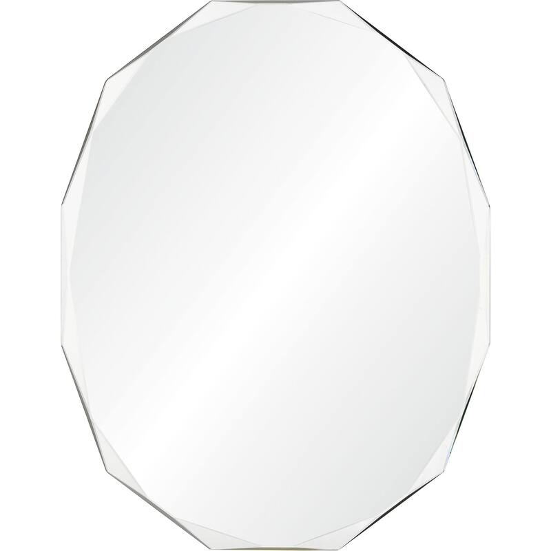 28" Silver Unframed Polygonal Wall Mirror