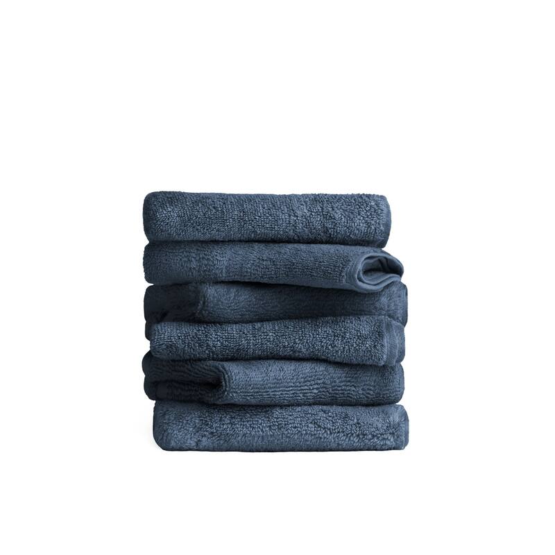 Becky Cameron 6-Piece Ultra Soft Cotton Washcloth Set - Navy