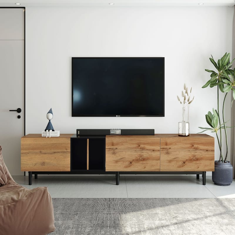 Modern Farmhouse Style Media Console, Living Room TV Stand
