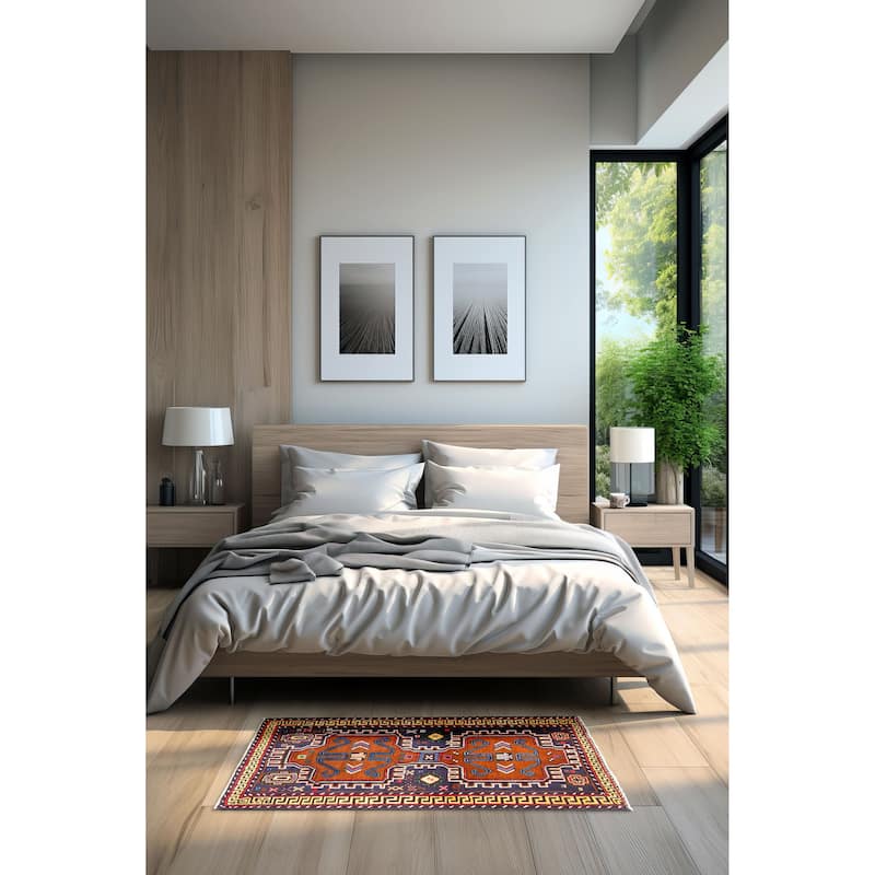ECARPETGALLERY Hand-knotted Teimani Brown Wool Rug - 2'8 x 4'4