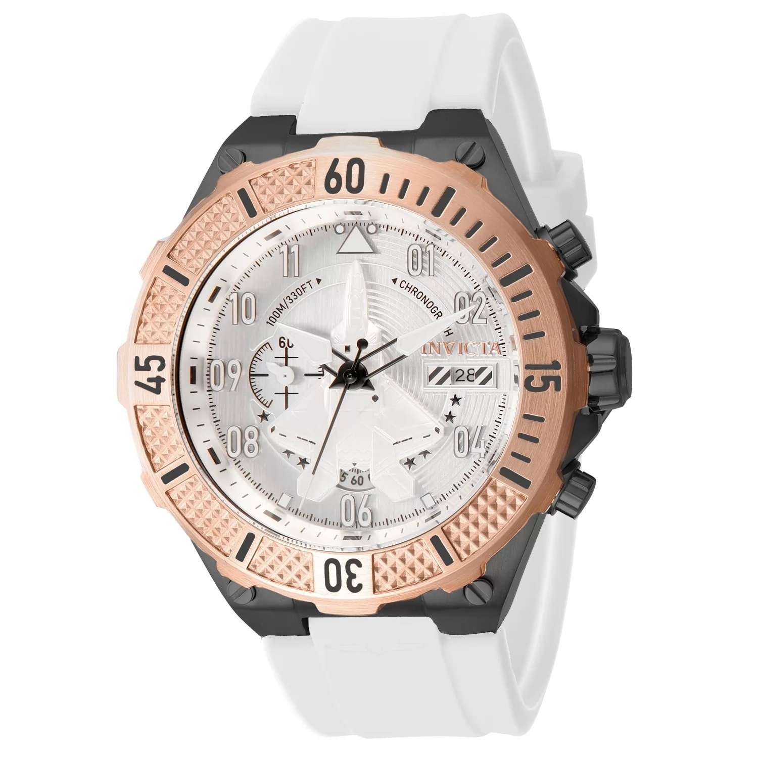 Invicta Men's 39894 Aviator Quartz Multifunction Silver Dial Watch