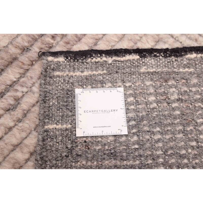 ECARPETGALLERY Hand-knotted Looma Grey Wool Rug - 8'3 x 10'0