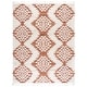 preview thumbnail 44 of 136, SAFAVIEH Moroccan Tassel Shag Iulieana Boho Tribal 2-inch Thick Rug 8' x 10' - Orange/Ivory - Rectangle