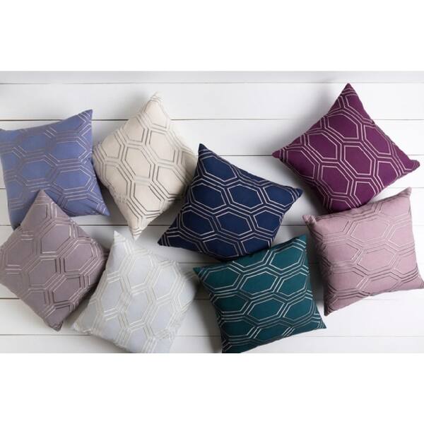 Shop 18 Periwinkle Purple And Gray Geometric Square Linen Throw