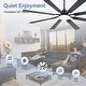 preview thumbnail 89 of 93, 48"/52"/60"/72" Modern Black LED Ceiling Fan with Light Remote (3/5/6/8/12 Reversible Blades)