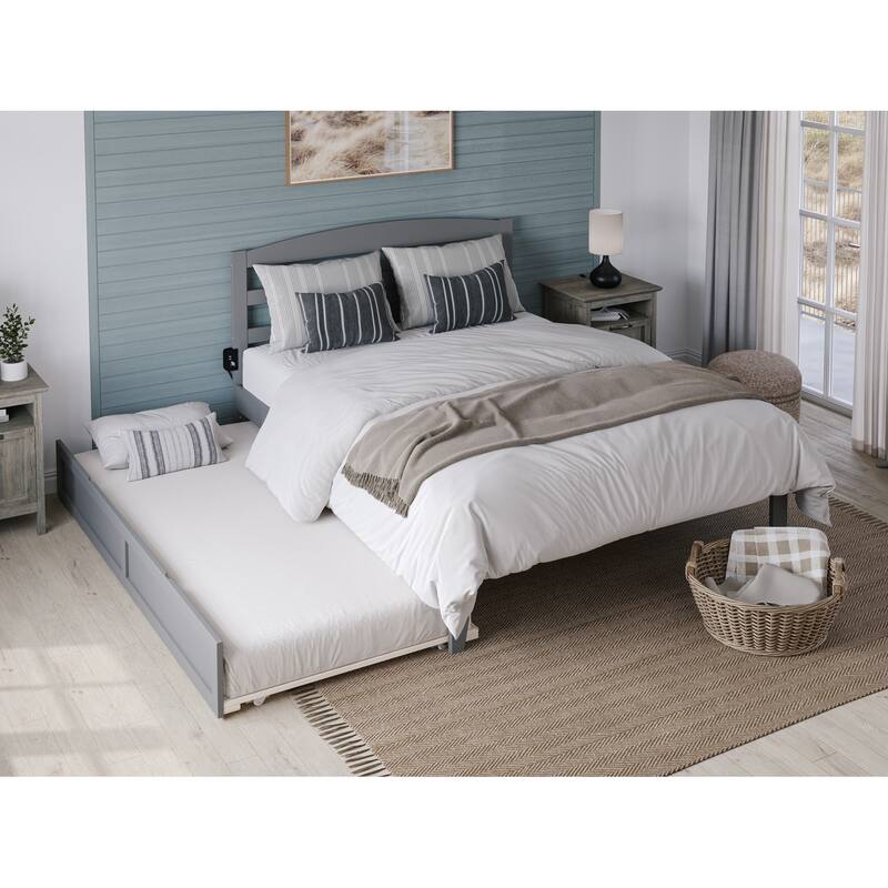 Warren Solid Wood Platform Bed with Twin Trundle
