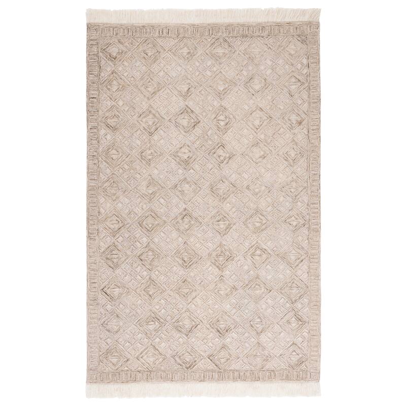 SAFAVIEH Handmade Ikat Theonia Wool Rug - 5' x 8' - Ivory/Sage