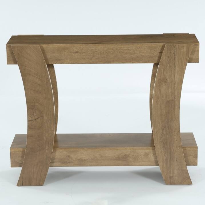 41.34" Farmhouse Console Table, Long Sofa Table Behind Couch - Brown