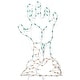 preview thumbnail 6 of 5, National Tree Company Halloween Lighted Sign Decoration, White, Zombie Hand, LED Lights, Plug In, 3 Feet