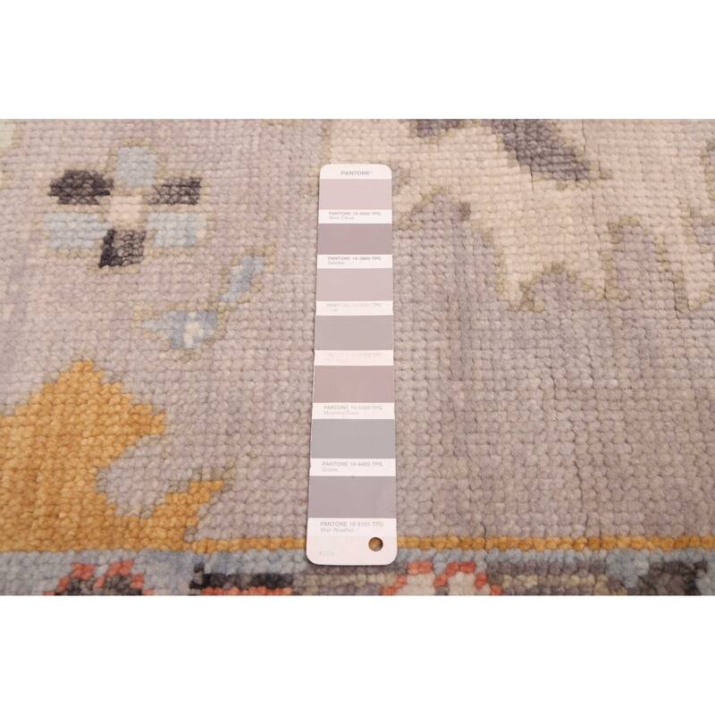 ECARPETGALLERY Hand-knotted Modern Oushak Grey Wool Rug - 8'1 x 10'4
