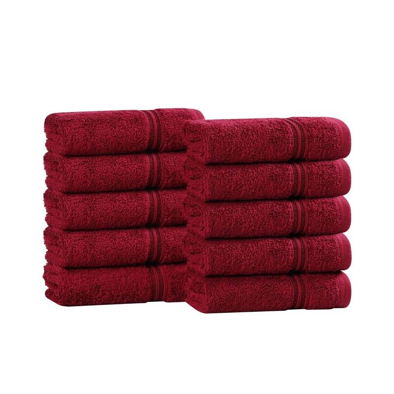 Superior Heritage Egyptian Cotton Absorbent Face Towel Set of 10
