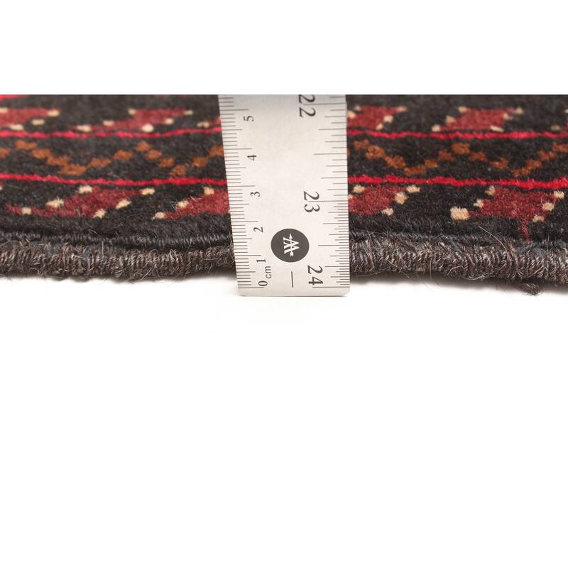 ECARPETGALLERY Hand-knotted Teimani Black Wool Rug - 2'10 x 4'6