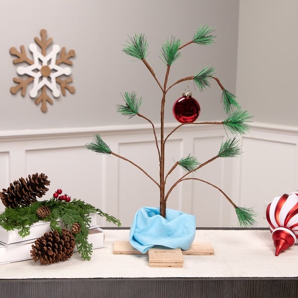 24&quot; Peanuts The Original Charlie Brown Christmas Tree - Unlit - On 