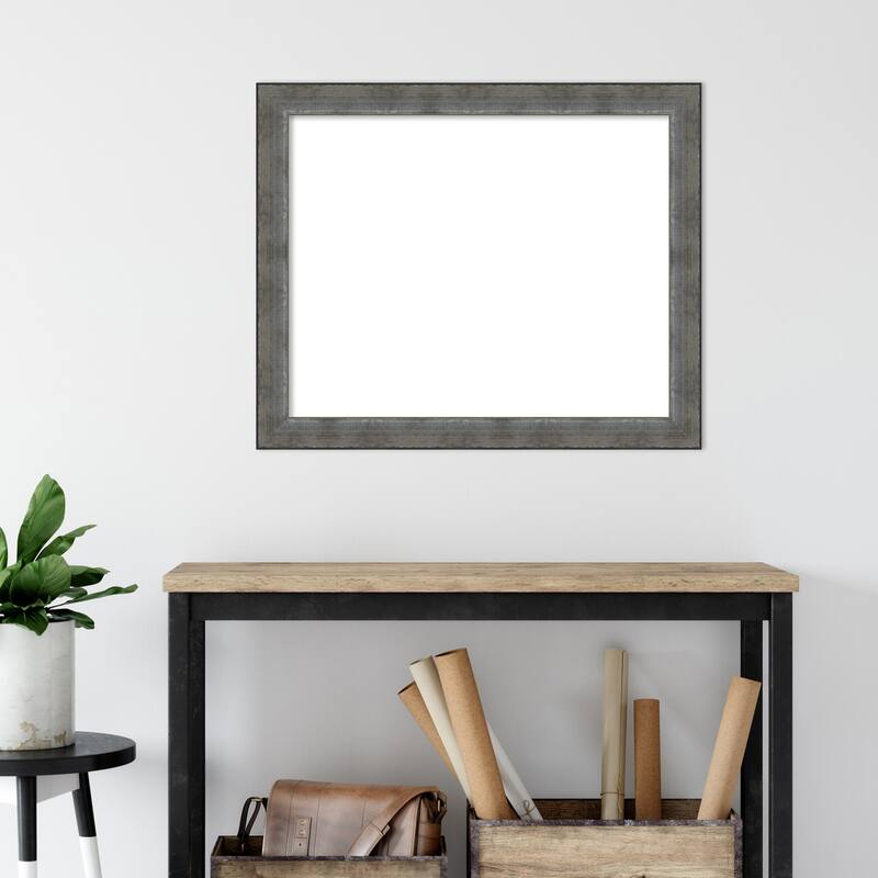 Amanti Art Forged Pewter Framed Dry Erase Magnetic Board