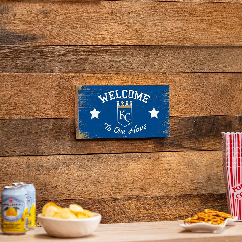 Kansas City Royals Wooden Door Decor Wall Sign - Multi-Color