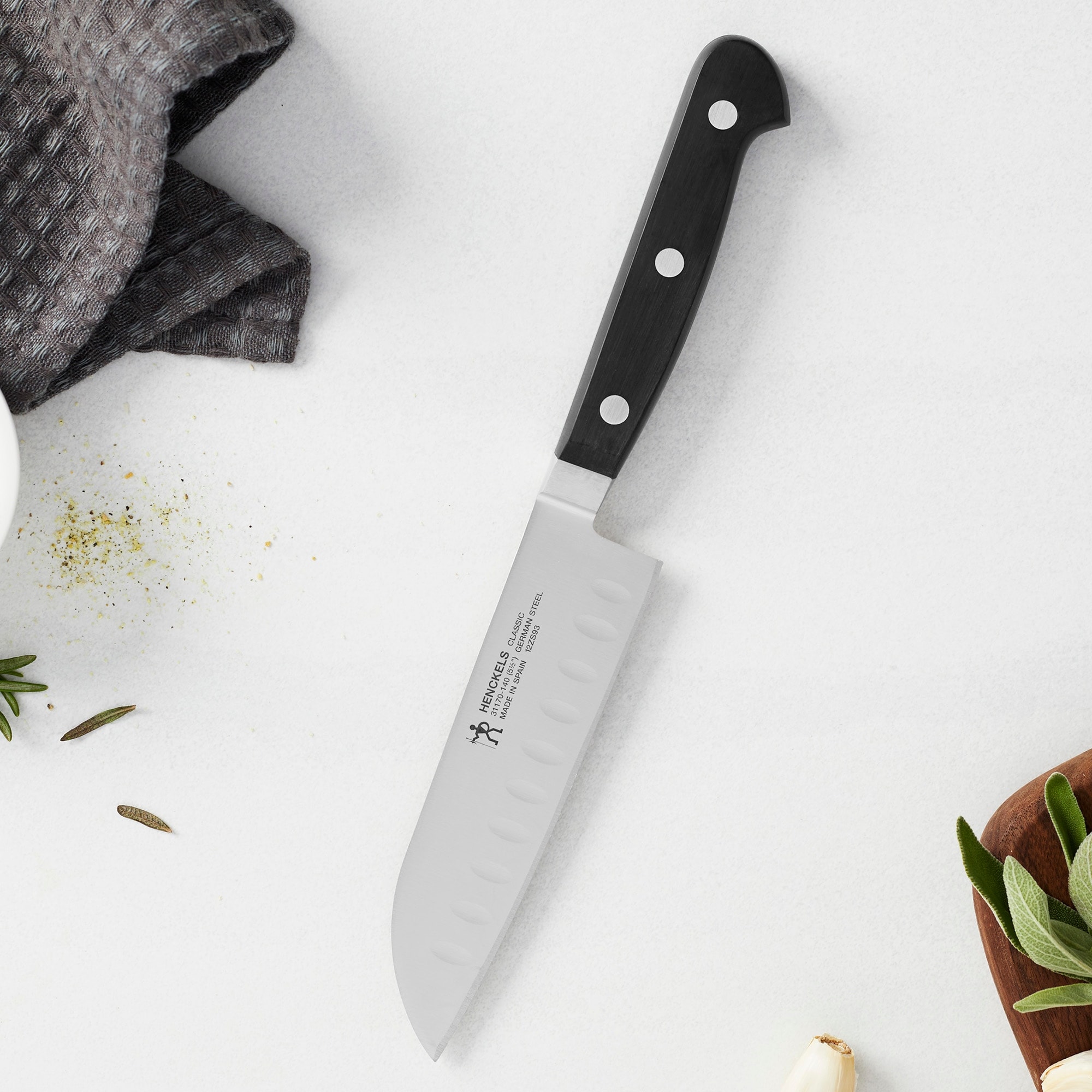 HENCKELS CLASSIC Hollow Edge Santoku Knife - Overstock - 15616338