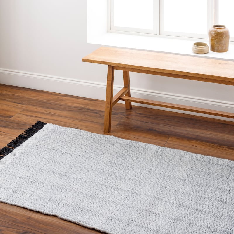 Beltran Country Area Rug - 2' 6" x 8' - Light Gray