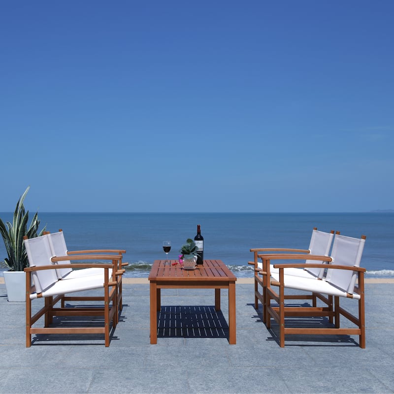 SAFAVIEH Outdoor Ulricke 5-Piece Dining Set - 47Wx24Dx18H